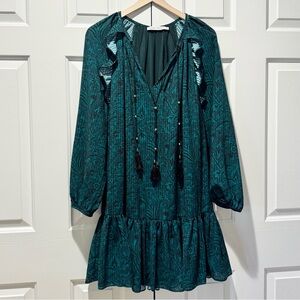 NWOT Rebecca Minkoff Charlize Long-Sleeve Paisley Dress XL